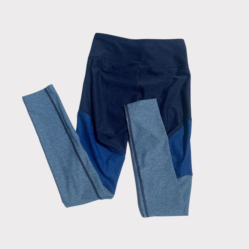 Outdoor Voices 7/8 Tri-Tone Mid Rise Leggings XS Blue Springs - Picture 4 of 8